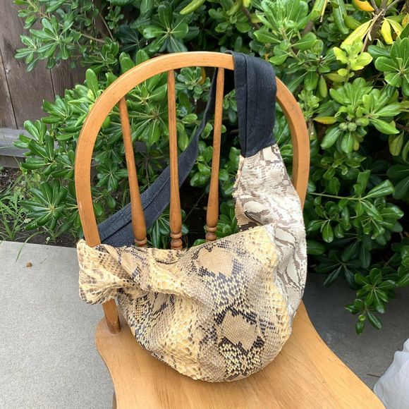 Vintage Python Hobo Bag Christian Dior Zipper - Picture 5 of 9